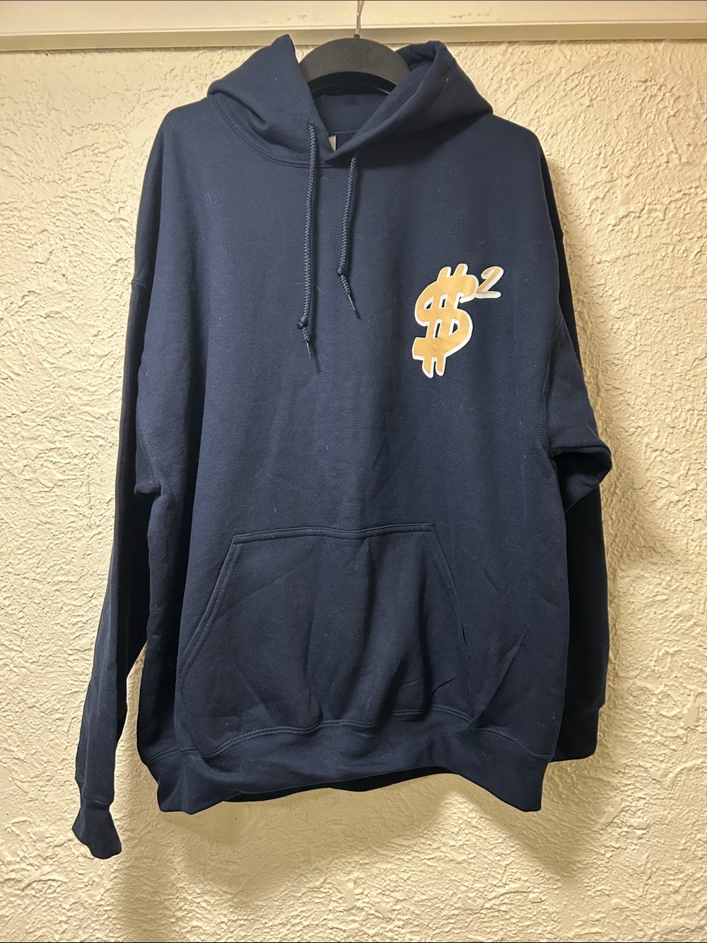 Shedeur Sanders Navy Blue Hoodie Size XL Yellow Dollar Logo BRAND NEW NO TAG
